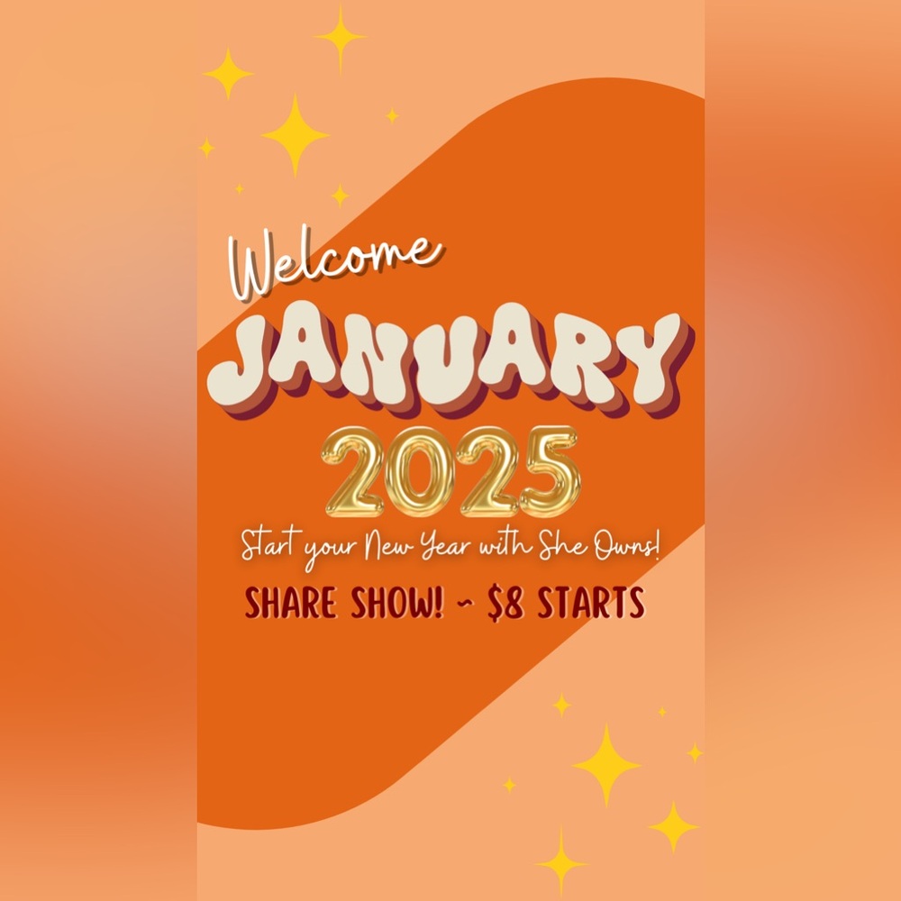 12 PM TODAY She Owns’ $8 Starts Share Show. Low Starts! Sell Together! New Year!